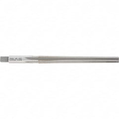 Made in USA - #6 Pin, 0.354" Diam, 0.2773" Small End, 23/64" Diam Straight Shank, 3-11/16" Flute, Taper Pin Reamer - Exact Tool & Supply