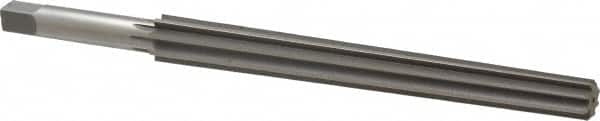 Made in USA - #12 Pin, 1.05" Diam, 0.842" Small End, 3/4" Diam Straight Shank, 10" Flute, Taper Pin Reamer - Exact Tool & Supply
