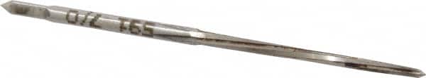 Made in USA - #7/0 Pin, 0.0666" Diam, 0.0497" Small End, 5/64" Diam Straight Shank, 13/16" Flute, Taper Pin Reamer - Exact Tool & Supply