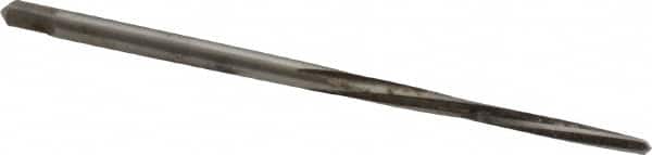 Made in USA - #6/0 Pin, 0.0806" Diam, 0.0611" Small End, 3/32" Diam Straight Shank, 15/16" Flute, Taper Pin Reamer - Exact Tool & Supply