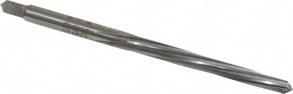 Made in USA - #1 Pin, 0.1798" Diam, 0.1447" Small End, 3/16" Diam Straight Shank, 1-11/16" Flute, Taper Pin Reamer - Exact Tool & Supply