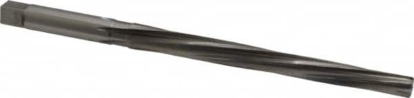 Made in USA - #6 Pin, 0.354" Diam, 0.2773" Small End, 23/64" Diam Straight Shank, 3-11/16" Flute, Taper Pin Reamer - Exact Tool & Supply