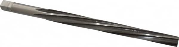 Made in USA - #8 Pin, 0.505" Diam, 0.3971" Small End, 7/16" Diam Straight Shank, 5-3/16" Flute, Taper Pin Reamer - Exact Tool & Supply