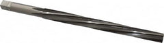Made in USA - #8 Pin, 0.505" Diam, 0.3971" Small End, 7/16" Diam Straight Shank, 5-3/16" Flute, Taper Pin Reamer - Exact Tool & Supply