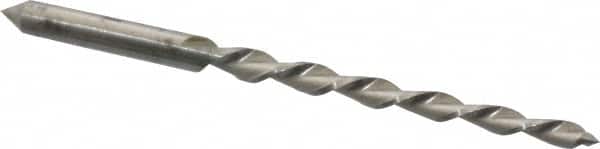 Made in USA - #3/0 Pin, 0.1302" Diam, 0.1029" Small End, 9/64" Diam Straight Shank, 1-5/16" Flute, Taper Pin Reamer - Exact Tool & Supply