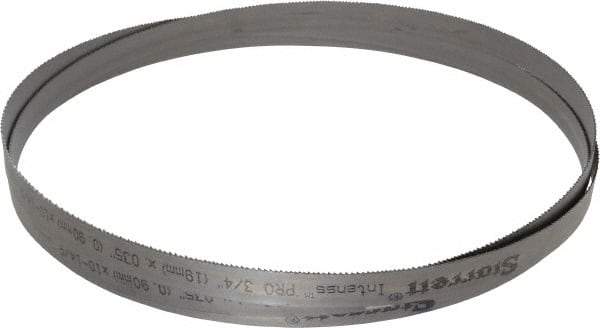 Starrett - 10 to 14 TPI, 10' Long x 3/4" Wide x 0.035" Thick, Welded Band Saw Blade - Bi-Metal, Toothed Edge, Raker Tooth Set, Contour Cutting - Exact Tool & Supply