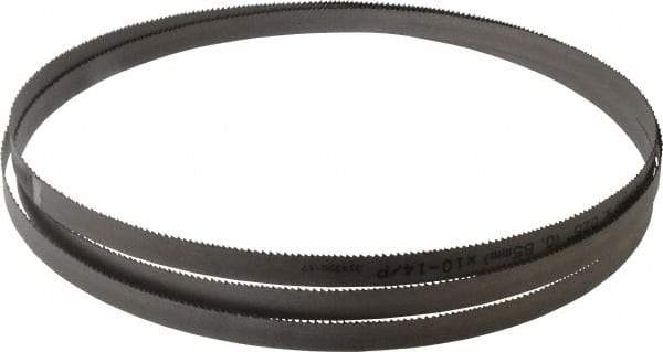 Starrett - 10 to 14 TPI, 7' 8" Long x 1/2" Wide x 0.025" Thick, Welded Band Saw Blade - Bi-Metal, Toothed Edge, Raker Tooth Set, Contour Cutting - Exact Tool & Supply