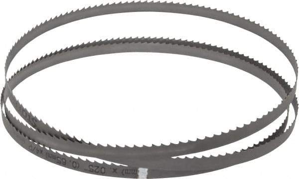 Starrett - 4 TPI, 7' 8" Long x 1/2" Wide x 0.025" Thick, Welded Band Saw Blade - Bi-Metal, Toothed Edge, Raker Tooth Set, Contour Cutting - Exact Tool & Supply