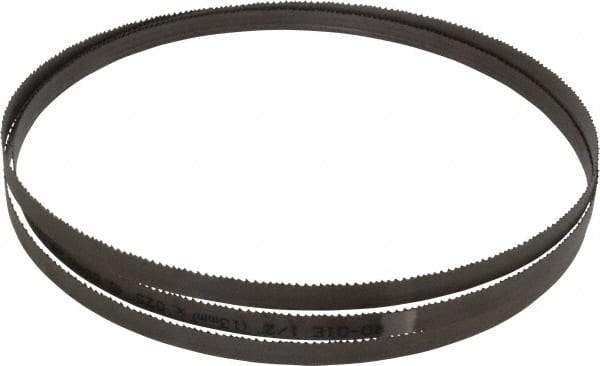 Starrett - 8 to 12 TPI, 7' 11-1/2" Long x 1/2" Wide x 0.025" Thick, Welded Band Saw Blade - Bi-Metal, Toothed Edge, Raker Tooth Set, Contour Cutting - Exact Tool & Supply