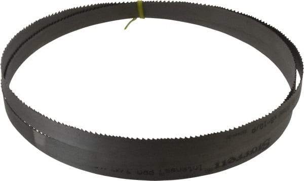 Starrett - 6 to 10 TPI, 8' 2-1/2" Long x 3/4" Wide x 0.035" Thick, Welded Band Saw Blade - Bi-Metal, Toothed Edge, Raker Tooth Set, Contour Cutting - Exact Tool & Supply