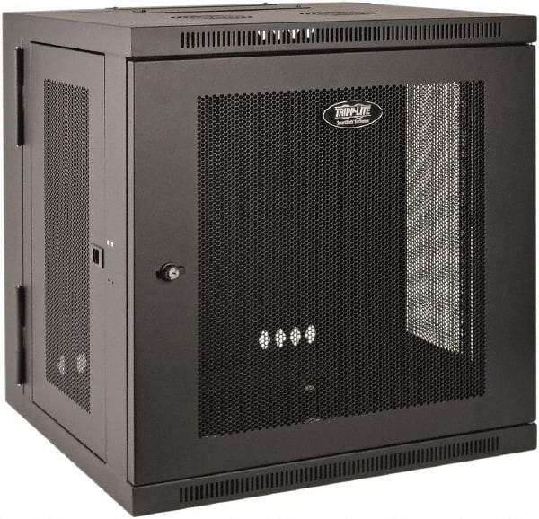 Tripp-Lite - 23.63" Overall Width x 10" Rack Height x 21.63" Overall Depth Data Cable Enclosure - 200 Lb Capacity, Black - Exact Tool & Supply