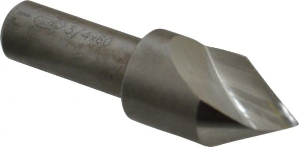 Keo - 3/4" Head Diam, 1/2" Shank Diam, 1 Flute 60° High Speed Steel Countersink - Exact Tool & Supply