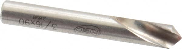 Keo - 3/16" Head Diam, 3/16" Shank Diam, 1 Flute 90° High Speed Steel Countersink - Exact Tool & Supply
