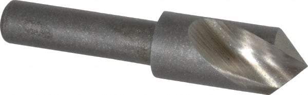 Keo - 3/8" Head Diam, 1/4" Shank Diam, 1 Flute 90° High Speed Steel Countersink - Bright Finish, 1-3/4" OAL, Single End, Straight Shank, Right Hand Cut - Exact Tool & Supply
