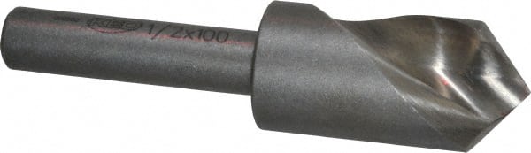 Keo - 1/2" Head Diam, 1/4" Shank Diam, 1 Flute 100° High Speed Steel Countersink - Exact Tool & Supply