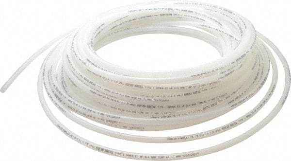 Parker - 10mm OD, 100' Long, Polyethylene Tube - Natural, -80 to 150°F - Exact Tool & Supply