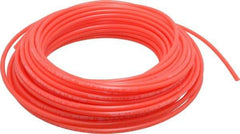 Parker - 11/64" ID x 1/4" OD, 0.04" Wall Thickness, 100' Long, Polyethylene Tube - Red, 120 Max psi, -80 to 150°F - Exact Tool & Supply
