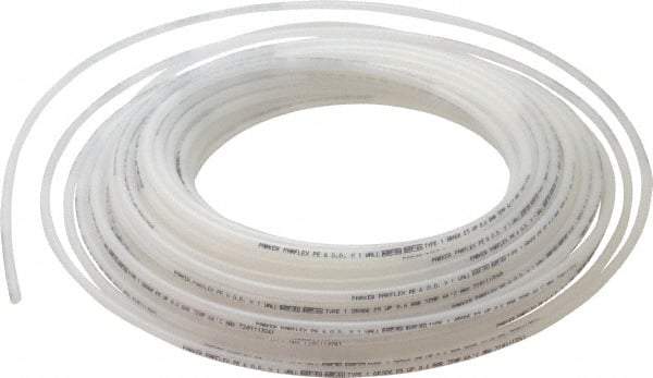 Parker - 6mm OD, 100' Long, Polyethylene Tube - Natural, -80 to 150°F - Exact Tool & Supply