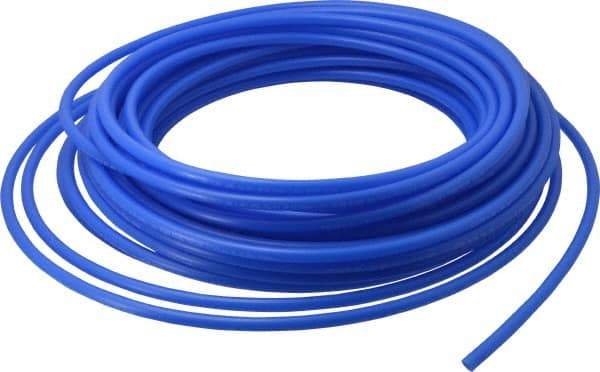Parker - 1/4" ID x 3/8" OD, 1/16" Wall Thickness, 100' Long, Polyethylene Tube - Blue, 125 Max psi, -80 to 150°F - Exact Tool & Supply