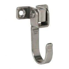 Sugatsune - 1-37/64" Wide x 1-13/64" High x 0.09" Thick, Swing Hook - 2-13/16" Projection, Mirror Finish - Exact Tool & Supply