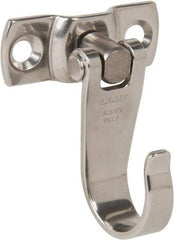 Sugatsune - 1-21/32" Wide x 2-13/32" High x 0.08" Thick, Flex Hook - 1-1/8" Projection, Mirror Finish - Exact Tool & Supply