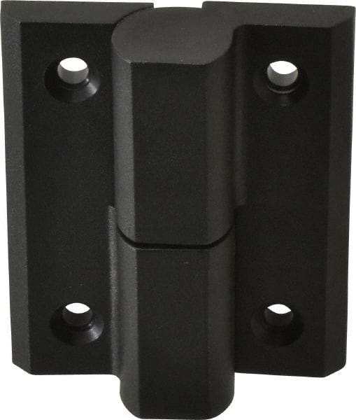 Sugatsune - 2-59/64" Long x 2-23/64" Wide x 0.275" Thick, Fiberglass Reinforced Polyamide Lift-Off Hinge - Black Finish, 2 Knuckles, 4 Holes, 0.787" Pin Diam - Exact Tool & Supply