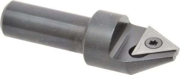 APT - 60° Included Angle, 3/4" Max Cut Diam, 3/4mm Body Diam, 1/2" Shank Diam, 2-3/8" OAL, Indexable Countersink - 1 Triangle Insert, TPGH 321 Insert Style, Positive Rake, Series CC - Exact Tool & Supply