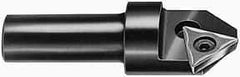 APT - 100° Included Angle, 1-3/4" Max Cut Diam, 1-3/4mm Body Diam, 1/2" Shank Diam, 2-3/8" OAL, Indexable Countersink - 1 Square Insert, SPGH 433 Insert Style, Positive Rake, Series CC - Exact Tool & Supply