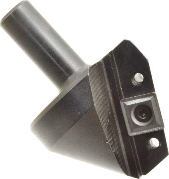 APT - 60° Included Angle, 1-3/4" Max Cut Diam, 1-3/4mm Body Diam, 1/2" Shank Diam, 2-3/8" OAL, Indexable Countersink - 1 Square Insert, SPGH 433 Insert Style, Positive Rake, Series CC - Exact Tool & Supply