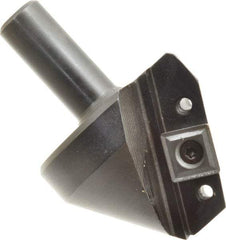 APT - 60° Included Angle, 1-3/4" Max Cut Diam, 1-3/4mm Body Diam, 1/2" Shank Diam, 2-3/8" OAL, Indexable Countersink - 1 Square Insert, SPGH 433 Insert Style, Positive Rake, Series CC - Exact Tool & Supply