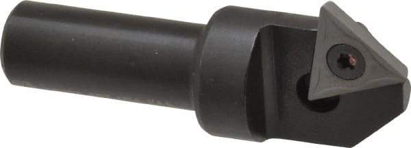APT - 82° Included Angle, 3/4" Max Cut Diam, 3/4mm Body Diam, 1/2" Shank Diam, 2-3/8" OAL, Indexable Countersink - 1 Triangle Insert, TPGH 321 Insert Style, Positive Rake, Series CC - Exact Tool & Supply