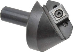 APT - 82° Included Angle, 1-3/4" Max Cut Diam, 1-3/4mm Body Diam, 1/2" Shank Diam, 2-3/8" OAL, Indexable Countersink - 1 Square Insert, SPGH 433 Insert Style, Positive Rake, Series CC - Exact Tool & Supply