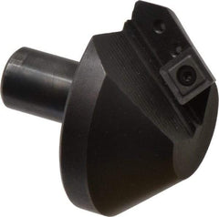 APT - 82° Included Angle, 2-1/2" Max Cut Diam, 2-1/2mm Body Diam, 3/4" Shank Diam, 2-3/8" OAL, Indexable Countersink - 1 Square Insert, SPGH 433 Insert Style, Positive Rake, Series CC - Exact Tool & Supply