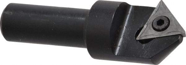 APT - 90° Included Angle, 3/4" Max Cut Diam, 3/4mm Body Diam, 1/2" Shank Diam, 2-3/8" OAL, Indexable Countersink - 1 Triangle Insert, TPGH 321 Insert Style, Positive Rake, Series CC - Exact Tool & Supply