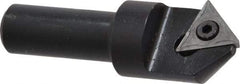 APT - 90° Included Angle, 3/4" Max Cut Diam, 3/4mm Body Diam, 1/2" Shank Diam, 2-3/8" OAL, Indexable Countersink - 1 Triangle Insert, TPGH 321 Insert Style, Positive Rake, Series CC - Exact Tool & Supply