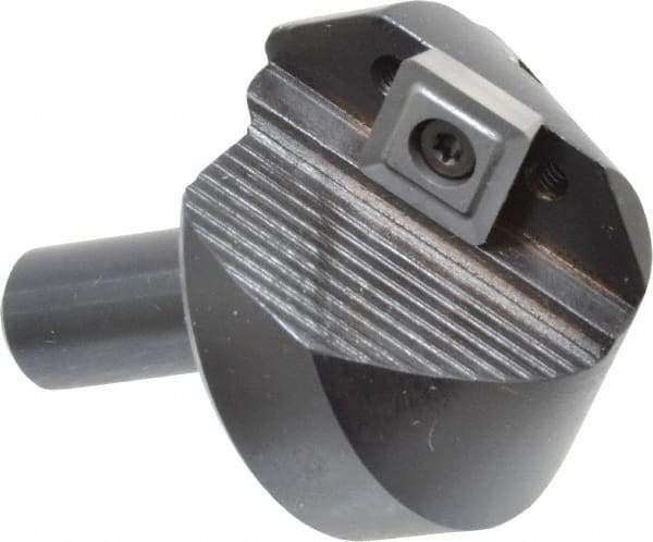 APT - 90° Included Angle, 1-3/4" Max Cut Diam, 1-3/4mm Body Diam, 1/2" Shank Diam, 2-3/8" OAL, Indexable Countersink - 1 Square Insert, SPGH 433 Insert Style, Positive Rake, Series CC - Exact Tool & Supply
