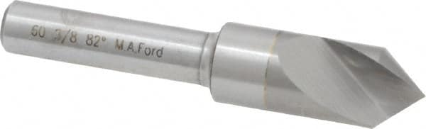 M.A. Ford - 3/8" Head Diam, 1/4" Shank Diam, 1 Flute 82° Solid Carbide Countersink - Exact Tool & Supply