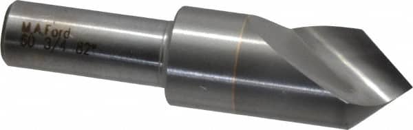 M.A. Ford - 3/4" Head Diam, 1/2" Shank Diam, 1 Flute 82° Solid Carbide Countersink - Exact Tool & Supply