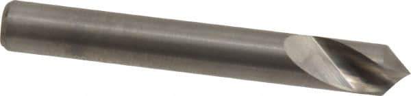 M.A. Ford - 1/4" Head Diam, 1/4" Shank Diam, 1 Flute 90° Solid Carbide Countersink - Bright Finish, 2" OAL, 0.045" Nose Diam, Single End, Straight Shank, Right Hand Cut - Exact Tool & Supply