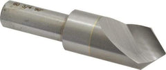 M.A. Ford - 3/4" Head Diam, 1/2" Shank Diam, 1 Flute 90° Solid Carbide Countersink - Bright Finish, 3" OAL, 0.12" Nose Diam, Single End, Straight Shank, Right Hand Cut - Exact Tool & Supply