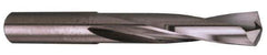 Atrax - 10.5mm 135° Spiral Flute Solid Carbide Screw Machine Drill Bit - Bright Finish, Right Hand Cut, 2" Flute Length, 3-3/8" OAL, Split Point, Straight Shank - Exact Tool & Supply
