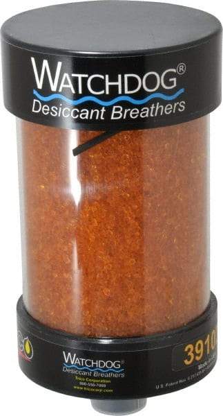 Trico - 1 Thread, 5" Diam, 9-1/4" High, 35 CFM Air Flow, ABS Plastic and Impact Modified Acrylic Dessicant Breather - -28.89 to 93.33°C, Friction Fitting (M) - Exact Tool & Supply