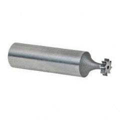 Keo - 5/16" Diam x 3/32" Face Width, High Speed Steel, 8 Teeth, Shank Connection Woodruff Keyseat Cutter - Uncoated, 2-3/32" OAL x 1/2" Shank, Straight Teeth, ANSI 302-1/2, Old Standard 207 - Exact Tool & Supply