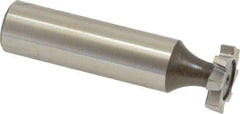 Keo - 3/8" Diam x 3/32" Face Width, High Speed Steel, 8 Teeth, Shank Connection Woodruff Keyseat Cutter - Uncoated, 2-3/32" OAL x 1/2" Shank, Straight Teeth, ANSI 303, Old Standard 212 - Exact Tool & Supply