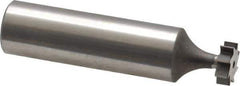Keo - 3/8" Diam x 1/8" Face Width, High Speed Steel, 8 Teeth, Shank Connection Woodruff Keyseat Cutter - Uncoated, 2-1/8" OAL x 1/2" Shank, Straight Teeth, ANSI 403, Old Standard 213 - Exact Tool & Supply