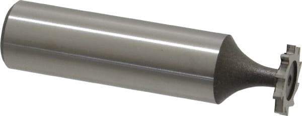 Keo - 1/2" Diam x 1/16" Face Width, High Speed Steel, 10 Teeth, Shank Connection Woodruff Keyseat Cutter - Uncoated, 2-1/16" OAL x 1/2" Shank, Straight Teeth, ANSI 204, Old Standard 1 - Exact Tool & Supply