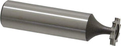 Keo - 1/2" Diam x 1/16" Face Width, High Speed Steel, 10 Teeth, Shank Connection Woodruff Keyseat Cutter - Uncoated, 2-1/16" OAL x 1/2" Shank, Straight Teeth, ANSI 204, Old Standard 1 - Exact Tool & Supply