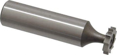 Keo - 1/2" Diam x 3/32" Face Width, High Speed Steel, 10 Teeth, Shank Connection Woodruff Keyseat Cutter - Uncoated, 2-3/32" OAL x 1/2" Shank, Straight Teeth, ANSI 304, Old Standard 2 - Exact Tool & Supply