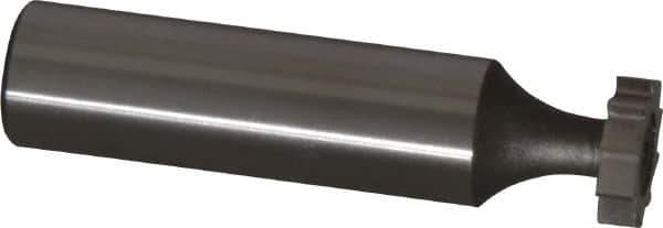 Keo - 1/2" Diam x 1/8" Face Width, High Speed Steel, 10 Teeth, Shank Connection Woodruff Keyseat Cutter - Uncoated, 2-1/8" OAL x 1/2" Shank, Straight Teeth, ANSI 404, Old Standard 4 - Exact Tool & Supply