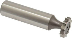 Keo - 5/8" Diam x 1/8" Face Width, High Speed Steel, 10 Teeth, Shank Connection Woodruff Keyseat Cutter - Uncoated, 2-1/8" OAL x 1/2" Shank, Straight Teeth, ANSI 405, Old Standard 5 - Exact Tool & Supply